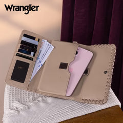 Wrangler Whipstitch Wristlet Wallet - Khaki
