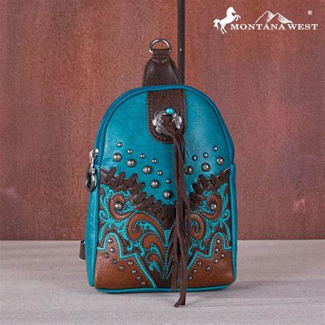 Montana West Embroidered Scroll Cut-out Collection Sling Bag