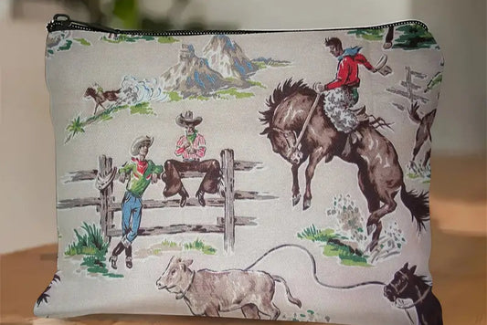 Retro Western Makeup Bag