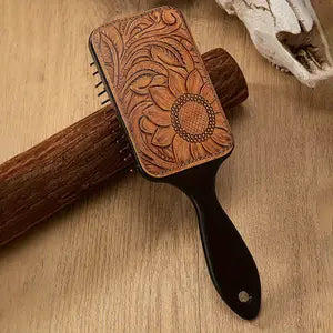 Hair Brush - Western Design - Sunflower