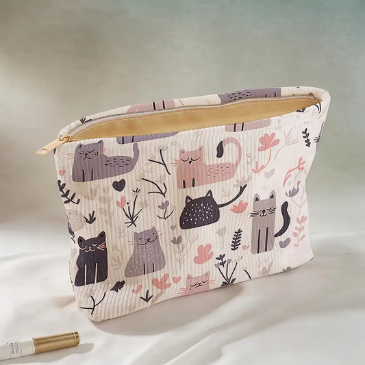 Makeup Bag - Kitten Design
