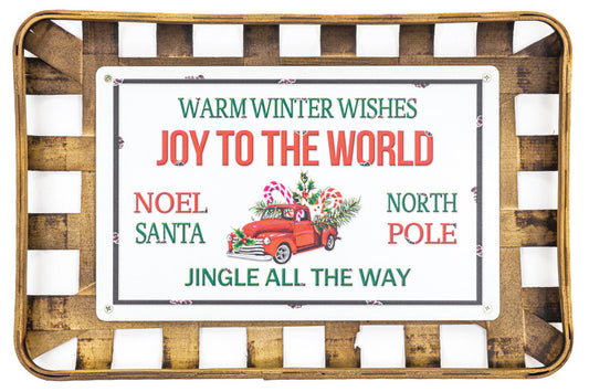 Warm Winter Wishes Wall Basket
