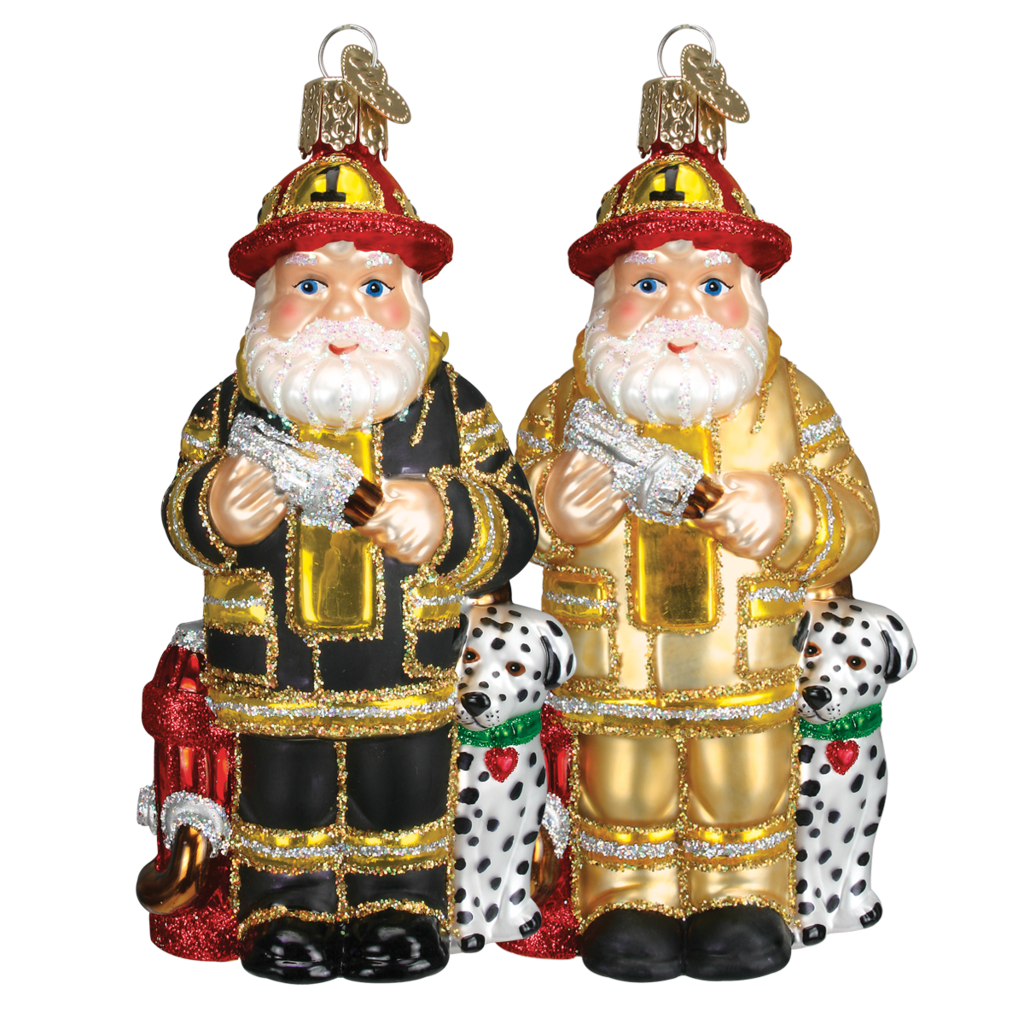 Fireman Santa Ornament