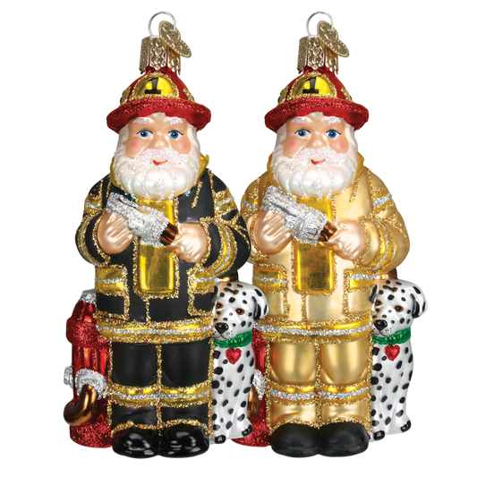 Fireman Santa Ornament