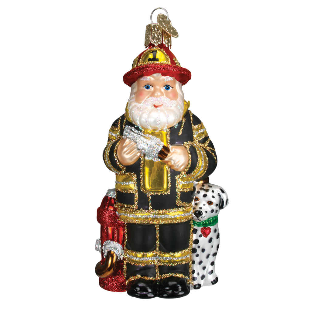Fireman Santa Ornament