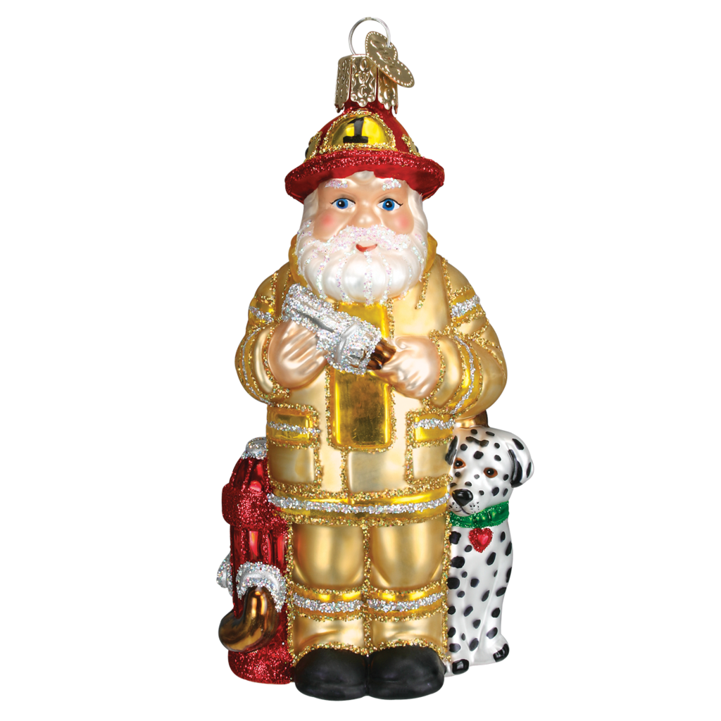 Fireman Santa Ornament