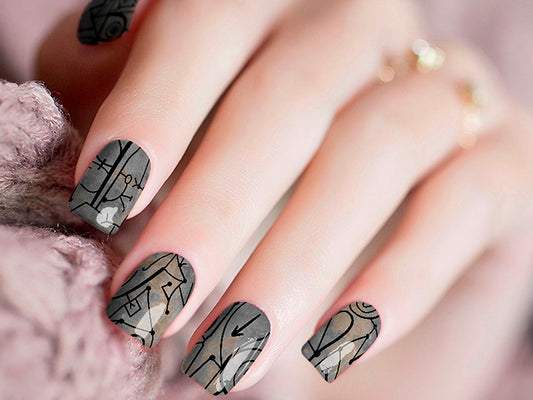 Nail Wraps - Purple Rose