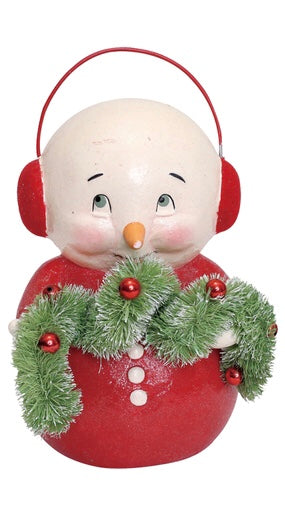Snowman with Christmas Garland/Star