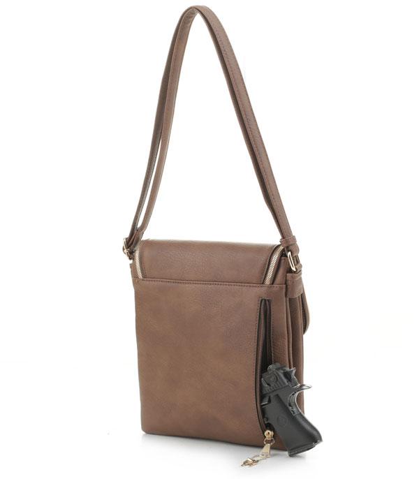 Concealed Carry Lock and Key Crossbody Bag