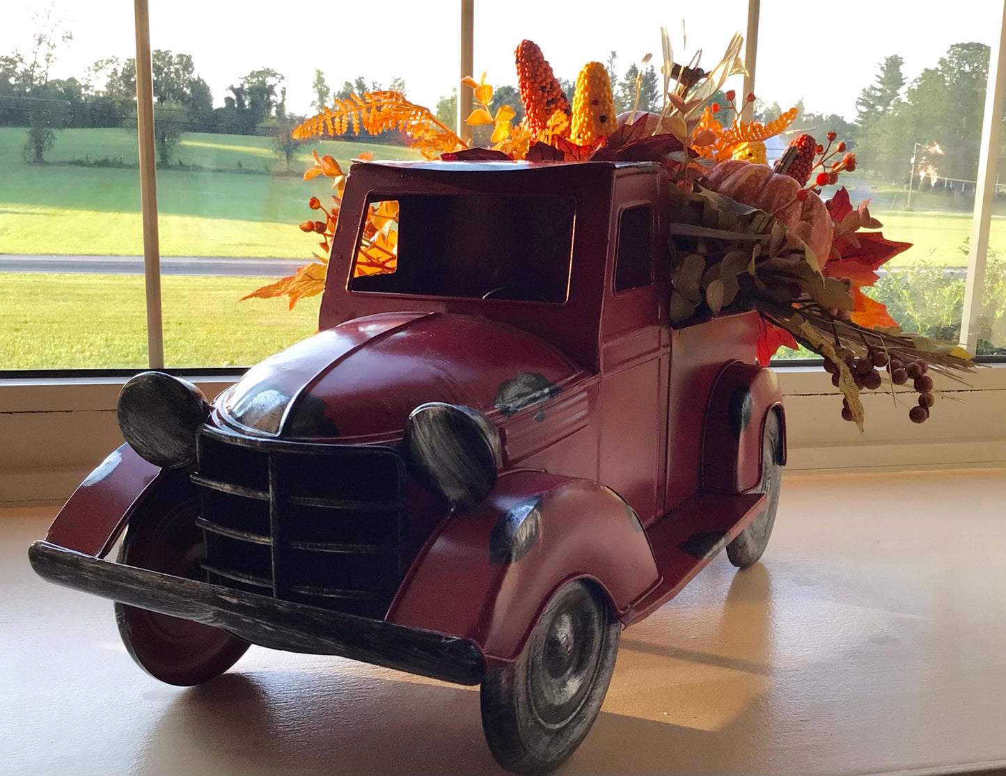 Red Antique Truck Fall Centerpiece