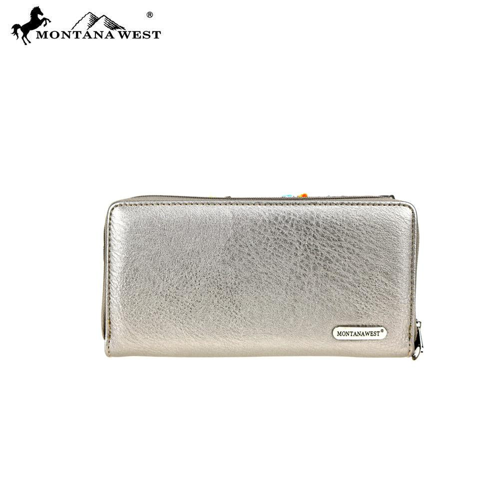 Montana West Embroidered Secretary Style Wallet