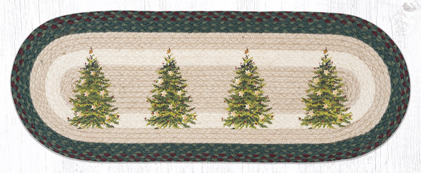 Christmas Tree Oval Patch Runner