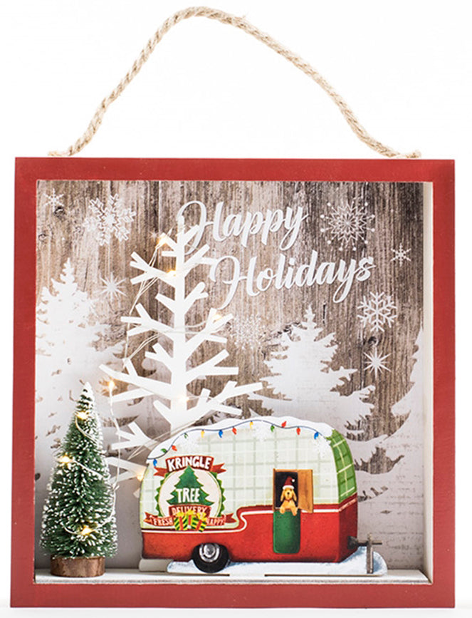 3D Wood Holiday Wall Decor