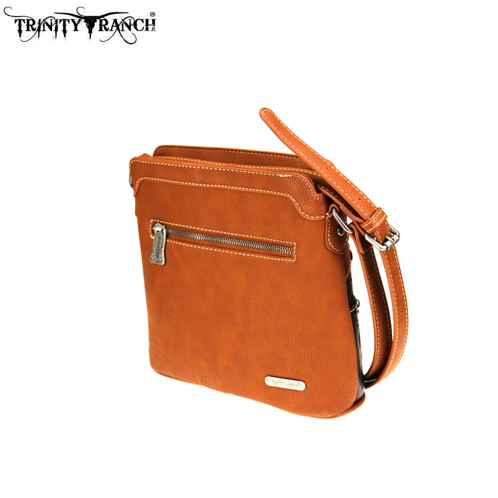 Trinity Ranch Tooled Leather Crossbody