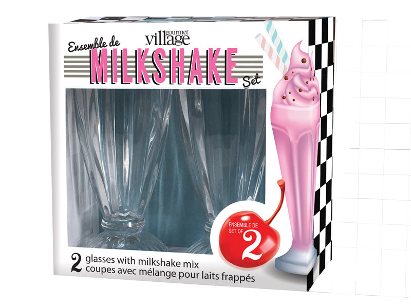 Milkshake Glass Gift Set
