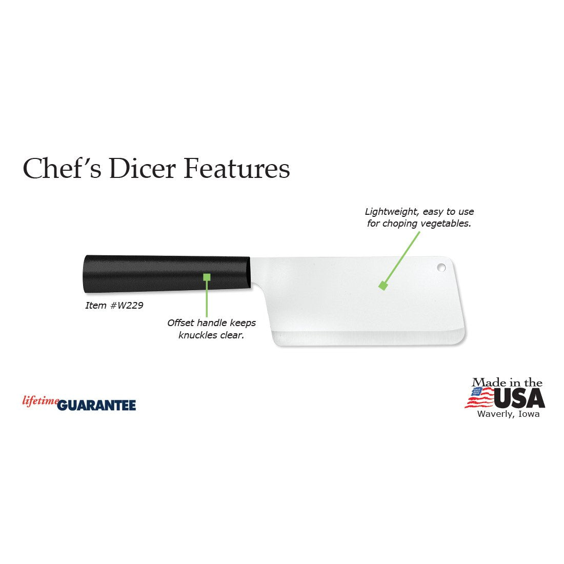 Chef's Dicer - Silver Satin Aluminum Handle