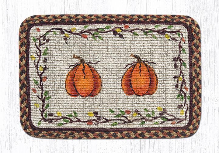 Harvest Pumpkin Wicker Weave Placemat