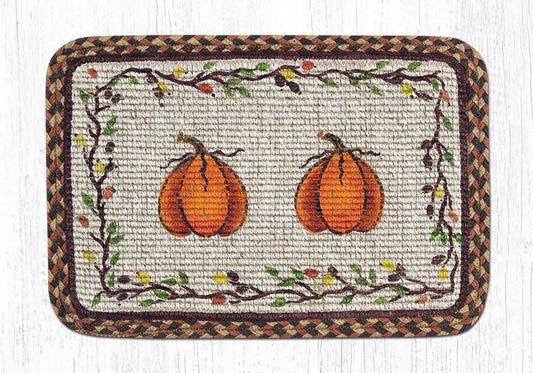 Harvest Pumpkin Wicker Weave Placemat