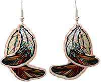 Colorful Double Feather Earrings