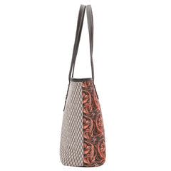 Montana West Vintage Floral Print Canvas Tote Bag