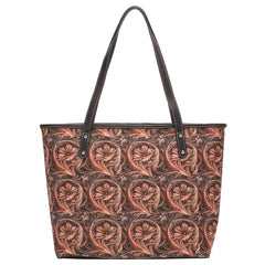 Montana West Vintage Floral Print Canvas Tote Bag