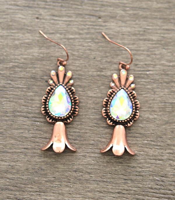 Iridescent Squash Blossom Earrings
