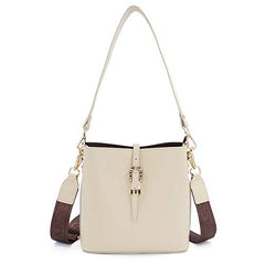 Montana West Real Leather Shoulder/Crossbody Bag - Beige