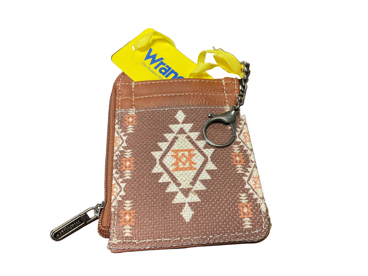 Wrangler Southwestern Art Mini Zip Card Case - Coffee