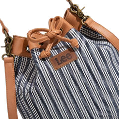 Lee Stripe Collection Drawstring Bucket Crossbody