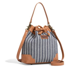 Lee Stripe Collection Drawstring Bucket Crossbody