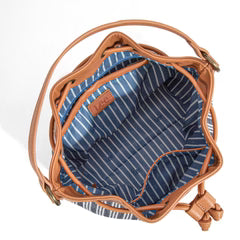 Lee Stripe Collection Drawstring Bucket Crossbody