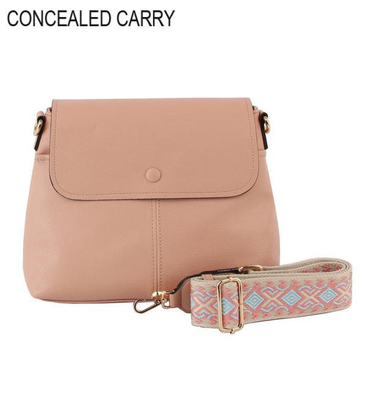 Guitar Strap Concealed Carry Crossbody - Blush