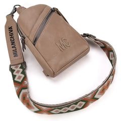 Milan Chiva Sling Bag/Crossbody/Chest Bag - Khaki