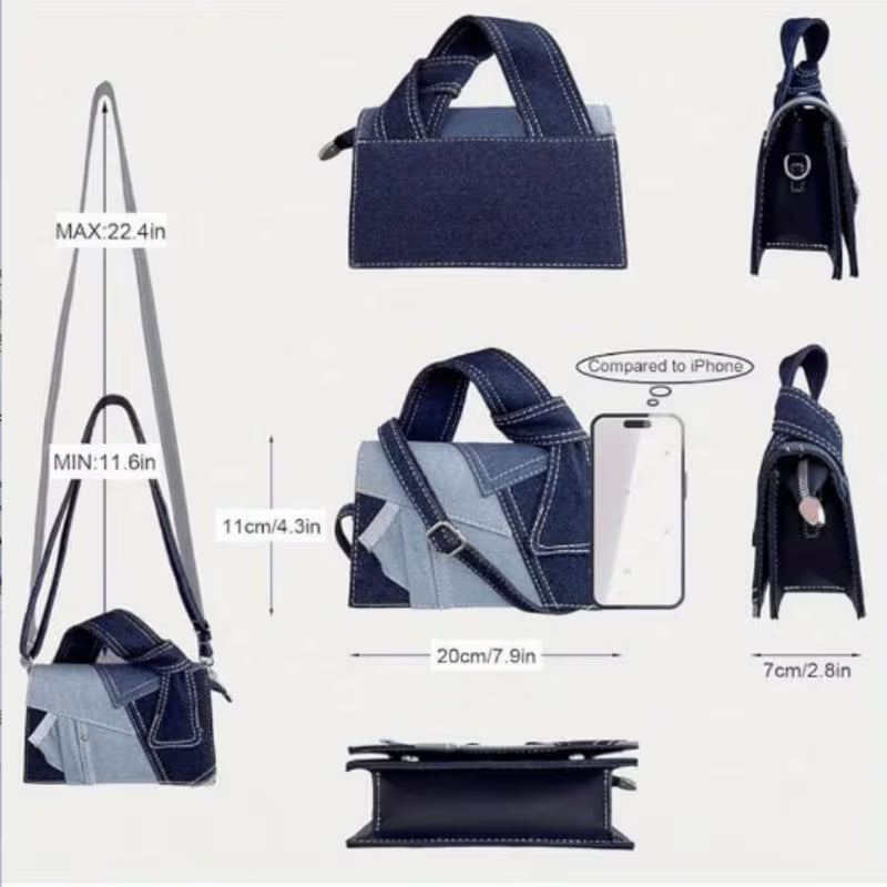 Montana West Denim Crossbody Purse