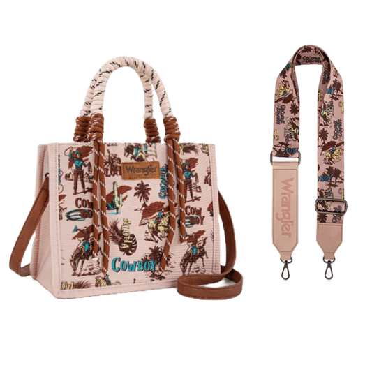 Wrangler Concealed Carry Dark Pink Cowboy Tote