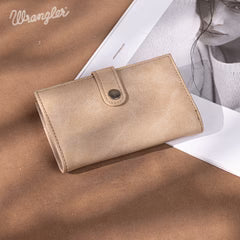 Wrangler Floral Tooled Card Holder Bi-Fold Wallet