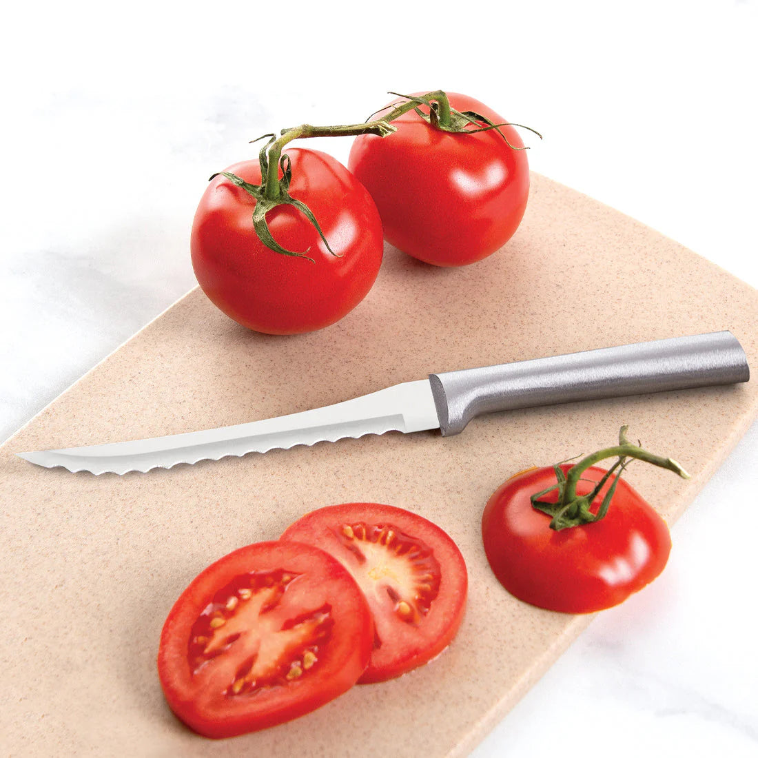 Silver Aluminum Handle Tomato Slicer