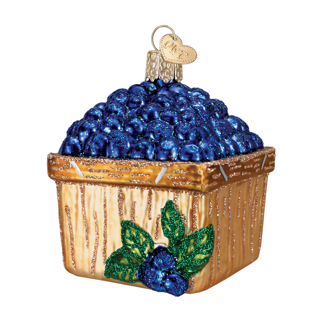 Basket Of Blueberries Ornament