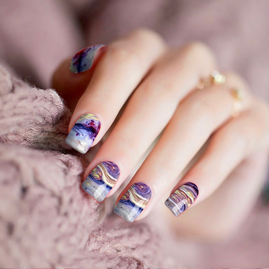 Nail Wraps - Marbled Wood