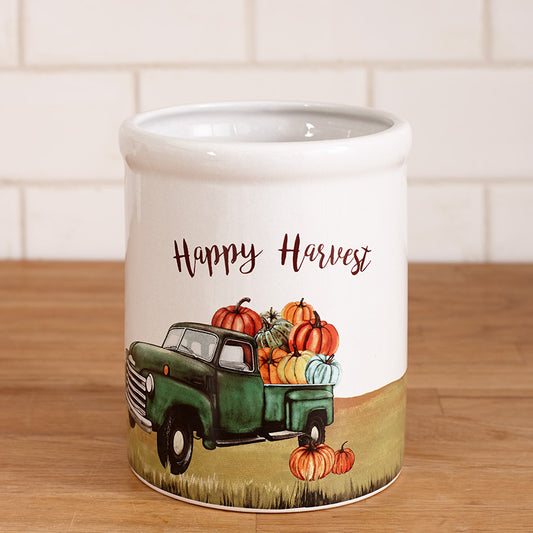 Happy Harvest Utensil Crock