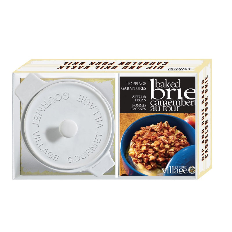 White Brie Baker Gift Set Kit With Apple Pecan Topping