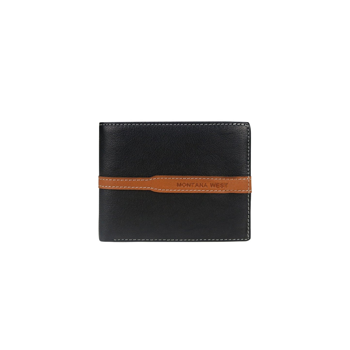 Genuine Leather Men's Wallet - Black/Brown