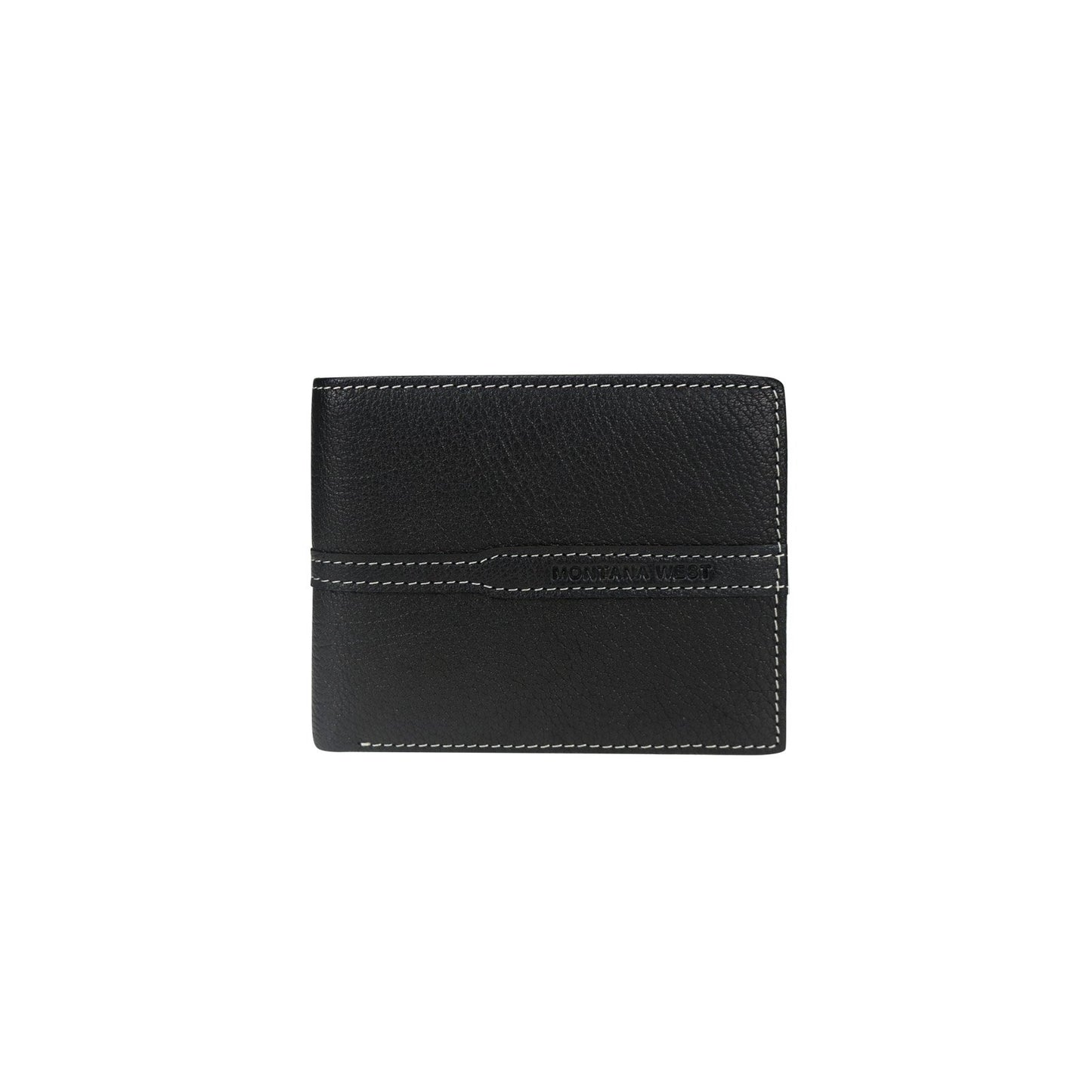 Genuine Leather Men's Wallet - Black