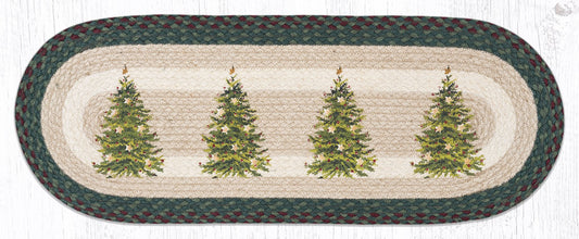 Christmas Tree Oval Patch Runner