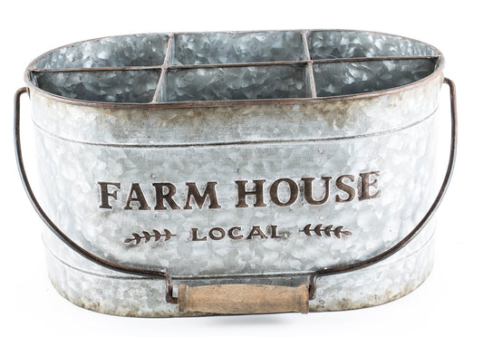 Metal Farm House Bucket