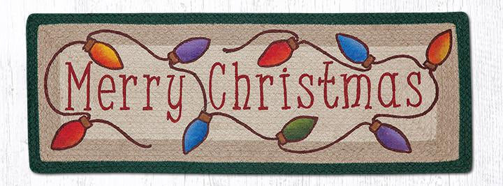 Merry Christmas Oblong Patch Table Accent