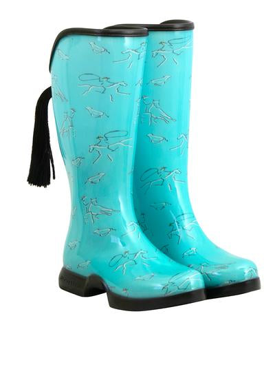 Western Teal Equestrian Boots